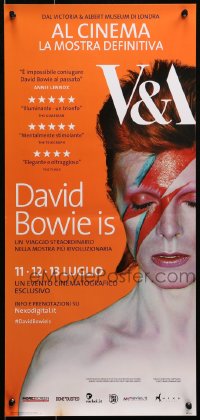 1y296 DAVID BOWIE IS HAPPENING NOW advance Italian locandina 2013 July, image as Ziggy Stardust!