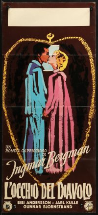 1y301 DEVIL'S EYE Italian locandina 1961 Ingmar Bergman directed, Jarl Kulle, Bibi Andersson!