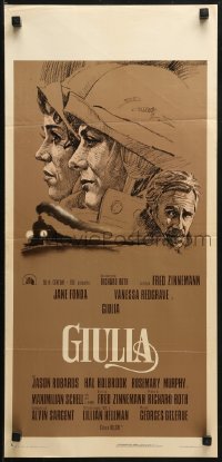 1y325 JULIA Italian locandina 1978 completely different artwork of Jane Fonda & Vanessa Redgrave!