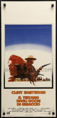 1y342 OUTLAW JOSEY WALES Italian locandina R1970s Clint Eastwood is an army of one, Roy Andersen art!