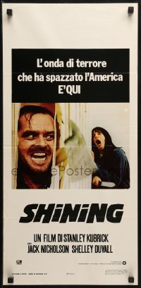1y355 SHINING Italian locandina 1980 King & Kubrick horror masterpiece, crazy Jack Nicholson!
