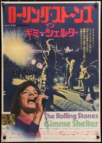 1y862 GIMME SHELTER Japanese 1971 Rolling Stones out of control rock & roll concert!