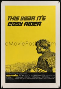 1z089 EASY RIDER linen style C 1sh 1969 this year it's Peter Fonda, directed by Dennis Hopper!