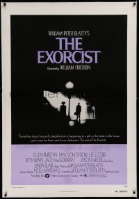 1z092 EXORCIST linen 1sh 1974 William Friedkin, Von Sydow, horror classic from William Peter Blatty!