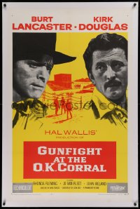 1z139 GUNFIGHT AT THE O.K. CORRAL linen 1sh 1957 Burt Lancaster, Kirk Douglas, John Sturges!