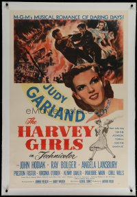 1z146 HARVEY GIRLS linen 1sh 1945 where Judy Garland sings On the Atchison, Topeka and The Santa Fe!