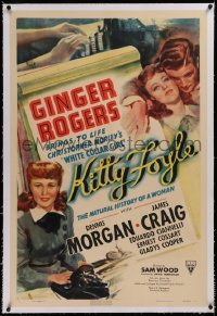 1z178 KITTY FOYLE linen 1sh 1940 great art of White Collar Girl Ginger Rogers & Dennis Morgan!