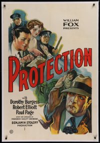 1z262 PROTECTION linen 1sh 1929 newspaper reporter investigates a bootlegging operation, very rare!