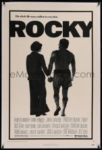 1z278 ROCKY linen NSS style A 1sh 1976 boxer Sylvester Stallone, John G. Avildsen boxing classic!