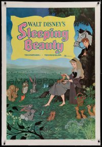 1z292 SLEEPING BEAUTY linen style B 1sh 1959 Walt Disney cartoon fairy tale fantasy classic!