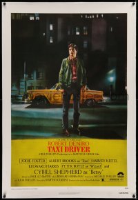1z315 TAXI DRIVER linen 1sh 1976 classic Peellaert art of Robert De Niro, directed by Martin Scorsese!