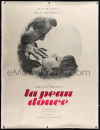 2a098 SOFT SKIN linen French 1p 1964 Francois Truffaut's La Peau Douce, Desailly, Dorleac, rare!