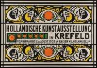 2a017 HOLLANDISCHE KUNSTAUSSTELLUNG 34x48 German museum/art exhibition 1903 wonderful Prikker art!