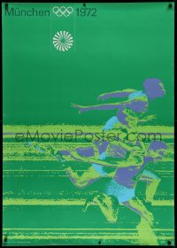 2a021 OLYMPISCHE SPIELE MUNCHEN 1972 33x47 German special poster 1972 Longines art of runners!