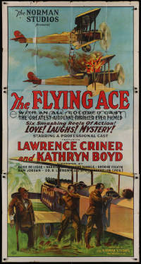 2b005 FLYING ACE 3sh 1926 cool all-black aviation, the greatest airplane thriller ever produced!