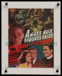 2b176 ANGELS WITH DIRTY FACES linen Belgian R1940s Cagney, O'Brien, Sheridan, Dead End Kids, rare!