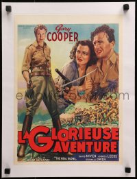 2b208 REAL GLORY linen Belgian 1955 Army doctor Gary Cooper, David Niven, Andrea Leeds, different!
