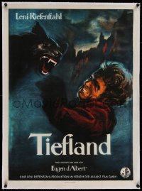 2b135 LOWLANDS linen German 1954 Leni Riefenstahl's Tiefland, Engel art of man vs wolf, ultra rare!