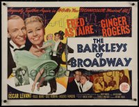 2b255 BARKLEYS OF BROADWAY linen style B 1/2sh 1949 Fred Astaire & Ginger Rogers dancing in New York