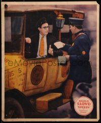 2b045 SPEEDY jumbo LC 1928 taxi driver Harold Lloyd getting a speeding ticket in New York, rare!