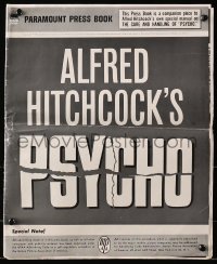 2b031 PSYCHO pressbook 1960 Alfred Hitchcock, includes rare Care & Handling of Psycho supplement!