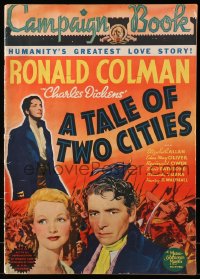 2b032 TALE OF TWO CITIES pressbook 1935 Ronald Colman, Elizabeth Allan, Charles Dickens, ultra rare!