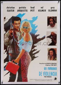 2b104 TRUE ROMANCE linen Spanish R1990s Christian Slater, Patricia Arquette, by Quentin Tarantino!