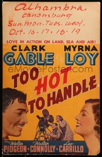 2b068 TOO HOT TO HANDLE WC 1938 newsreel cameraman Clark Gable & pretty Myrna Loy, ultra rare!