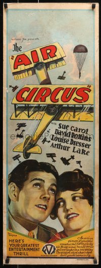 2c264 AIR CIRCUS long Aust daybill 1928 Howard Hawks, Terry art of Sue Carol, Rollins & planes, rare!