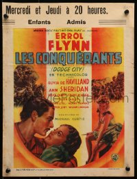 2c445 DODGE CITY Belgian 1945 Errol Flynn, Olivia De Havilland, Michael Curtiz, different art!