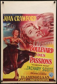 2c447 FLAMINGO ROAD Belgian 1949 Michael Curtiz, great different art of bad girl Joan Crawford!