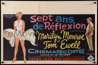 2c467 SEVEN YEAR ITCH Belgian 1955 Billy Wilder, sexy art of Marilyn Monroe's skirt blowing, Ewell!