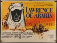 2c355 LAWRENCE OF ARABIA pre-awards British quad 1962 David Lean, best art of O'Toole, ultra rare!