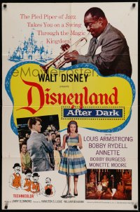 2c120 DISNEYLAND AFTER DARK 1sh 1963 jazz great Louis Armstrong playing the trumpet, Annette!
