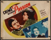 2c008 CRIME WITHOUT PASSION 1/2sh 1934 Claude Rains, Margo, Ben Hecht, Charles MacArthur, very rare!