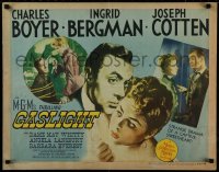 2c015 GASLIGHT 1/2sh 1944 captive sweetheart Ingrid Bergman, Joseph Cotten, Charles Boyer, rare!