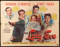 2c026 LADY EVE 1/2sh 1941 Preston Sturges, Barbara Stanwyck & multiple Henry Fondas, ultra rare!