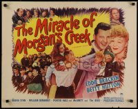 2c028 MIRACLE OF MORGAN'S CREEK style A 1/2sh 1943 Preston Sturges, Eddie Bracken & Betty Hutton, rare!