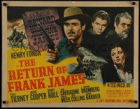 2c036 RETURN OF FRANK JAMES 1/2sh 1940 Henry Fonda, Gene Tierney, Jackie Cooper, Fritz Lang!