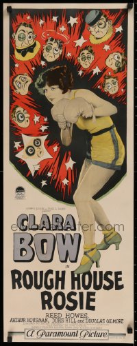 2c093 ROUGH HOUSE ROSIE insert 1927 Clara Bow boxing + art of all the men she beat up, ultra rare!