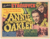 2c161 ANNIE OAKLEY TC 1935 Queen of the Roaring 80's Barbara Stanwyck, Preston Foster, very rare!