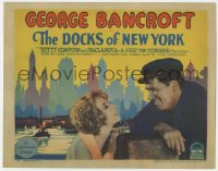2c171 DOCKS OF NEW YORK TC 1928 Josef von Sternberg, Bancroft & Betty Compson by skyline, very rare!