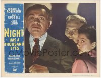 2c223 NIGHT HAS A THOUSAND EYES LC #5 1948 best noir portrait of Edward G. Robinson, Russell & Lund!