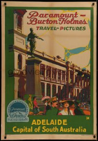 2c367 PARAMOUNT BURTON HOLMES TRAVEL PICTURES 1sh 1918 Adelaide, Capital of South Australia, rare!
