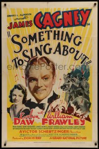 2c141 SOMETHING TO SING ABOUT 1sh 1937 bandleader James Cagney makes a Hollywood movie, ultra rare!