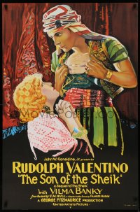 2c382 SON OF THE SHEIK S2 recreation poster 2000 incredible art of Rudolph Valentino & Vilma Banky!