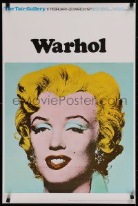 2c318 TATE GALLERY WARHOL 20x30 English museum/art exhibition 1971 best Andy art of Marilyn Monroe!