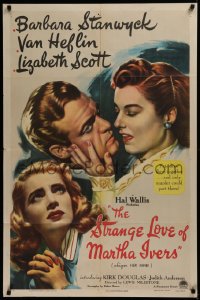 2c144 STRANGE LOVE OF MARTHA IVERS 1sh 1946 art of Barbara Stanwyck, Van Heflin & Lizabeth Scott!