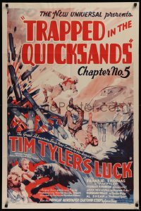 2c147 TIM TYLER'S LUCK chapter 5 1sh 1937 serial, Trapped in the Quicksands, full art & color, rare!