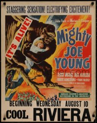2c054 MIGHTY JOE YOUNG style A jumbo WC 1949 first Harryhausen, art of ape rescuing girl in tree!